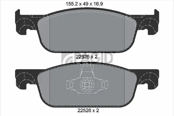 Bremsbelagsatz, Scheibenbremse Vorderachse PAGID T2594N