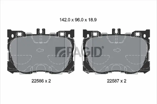 Bremsbelagsatz, Scheibenbremse Vorderachse PAGID T2556N
