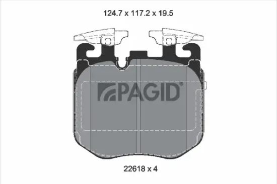 Bremsbelagsatz, Scheibenbremse Vorderachse PAGID T2541N Bild Bremsbelagsatz, Scheibenbremse Vorderachse PAGID T2541N