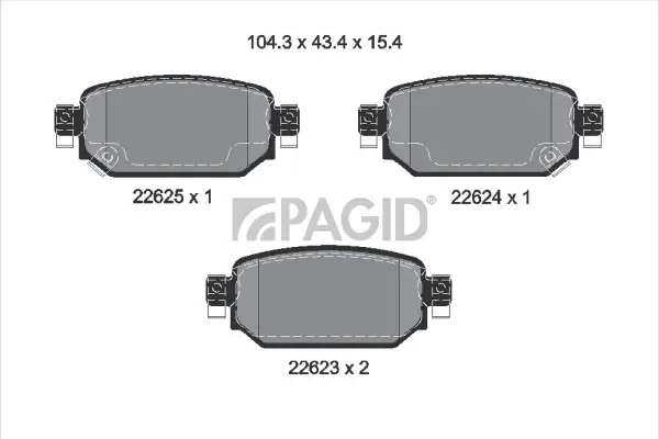 Bremsbelagsatz, Scheibenbremse Hinterachse PAGID T2771N