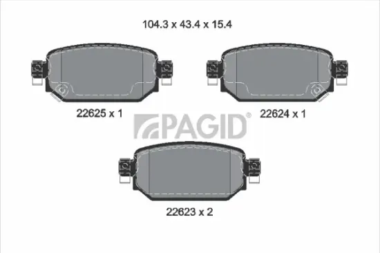 Bremsbelagsatz, Scheibenbremse Hinterachse PAGID T2771N Bild Bremsbelagsatz, Scheibenbremse Hinterachse PAGID T2771N