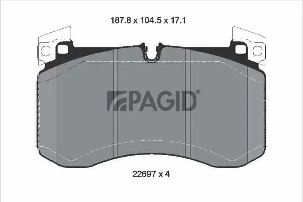 Bremsbelagsatz, Scheibenbremse Vorderachse PAGID T2850N