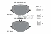 Bremsbelagsatz, Scheibenbremse Hinterachse PAGID T2348N