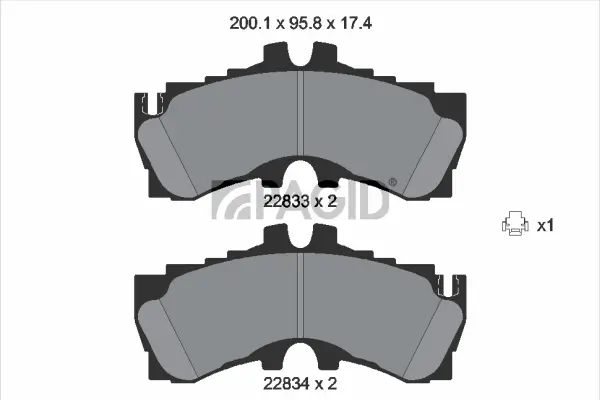 Bremsbelagsatz, Scheibenbremse Vorderachse PAGID T2746N