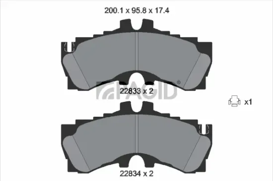 Bremsbelagsatz, Scheibenbremse Vorderachse PAGID T2746N Bild Bremsbelagsatz, Scheibenbremse Vorderachse PAGID T2746N