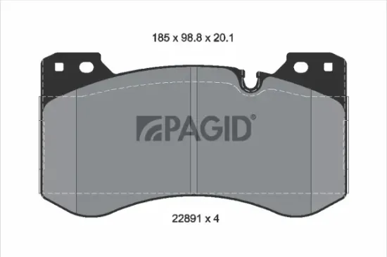 Bremsbelagsatz, Scheibenbremse Vorderachse PAGID T4223N Bild Bremsbelagsatz, Scheibenbremse Vorderachse PAGID T4223N