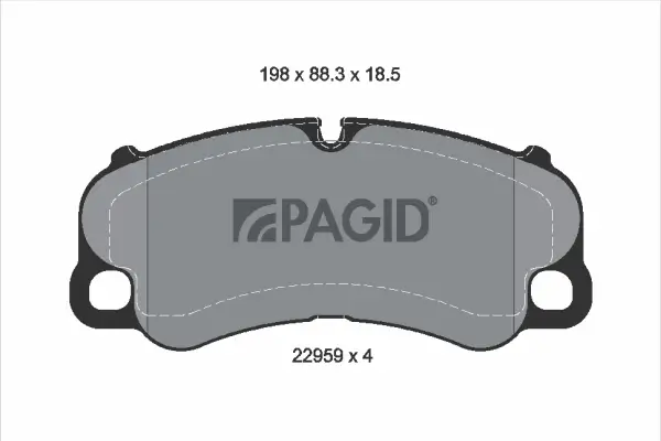 Bremsbelagsatz, Scheibenbremse Vorderachse PAGID T2910N