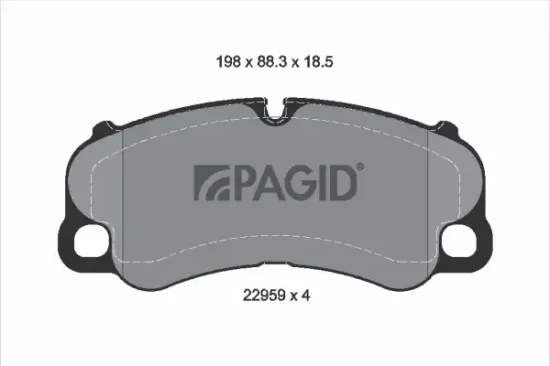 Bremsbelagsatz, Scheibenbremse Vorderachse PAGID T2910N Bild Bremsbelagsatz, Scheibenbremse Vorderachse PAGID T2910N