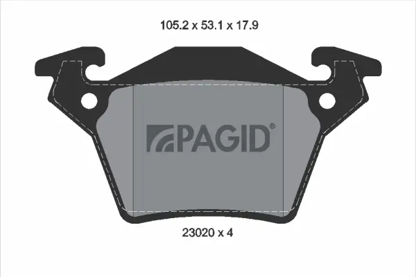 Bremsbelagsatz, Scheibenbremse Hinterachse PAGID T1169N