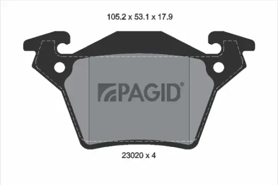 Bremsbelagsatz, Scheibenbremse Hinterachse PAGID T1169N Bild Bremsbelagsatz, Scheibenbremse Hinterachse PAGID T1169N