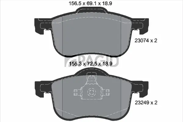 Bremsbelagsatz, Scheibenbremse Vorderachse PAGID T1579N