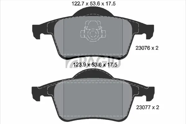 Bremsbelagsatz, Scheibenbremse Hinterachse PAGID T1190N