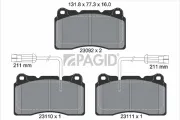 Bremsbelagsatz, Scheibenbremse Vorderachse PAGID T5113N
