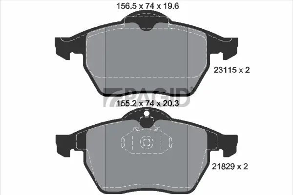 Bremsbelagsatz, Scheibenbremse Vorderachse PAGID T1085N
