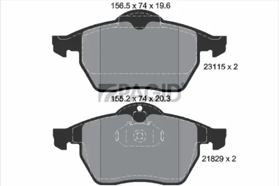 Bremsbelagsatz, Scheibenbremse Vorderachse PAGID T1085N Bild Bremsbelagsatz, Scheibenbremse Vorderachse PAGID T1085N