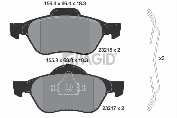 Bremsbelagsatz, Scheibenbremse Vorderachse PAGID T1212N
