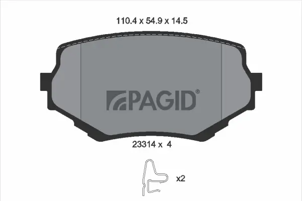 Bremsbelagsatz, Scheibenbremse Vorderachse PAGID T3112N