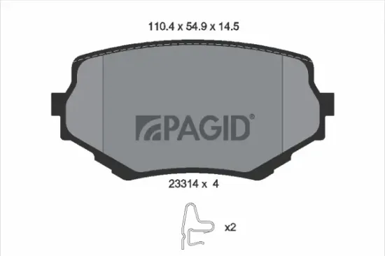 Bremsbelagsatz, Scheibenbremse Vorderachse PAGID T3112N Bild Bremsbelagsatz, Scheibenbremse Vorderachse PAGID T3112N
