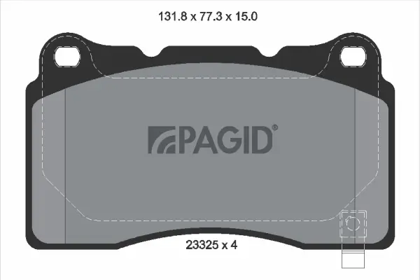 Bremsbelagsatz, Scheibenbremse Vorderachse PAGID T1830N