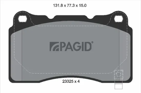 Bremsbelagsatz, Scheibenbremse Vorderachse PAGID T1830N Bild Bremsbelagsatz, Scheibenbremse Vorderachse PAGID T1830N