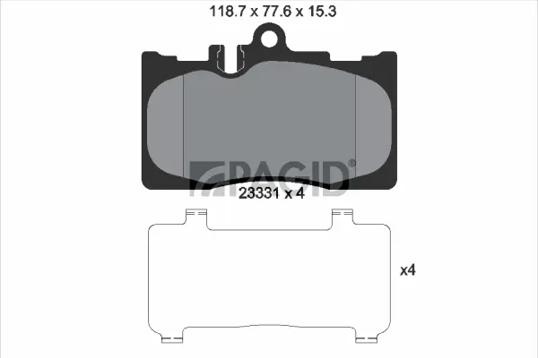 Bremsbelagsatz, Scheibenbremse Vorderachse PAGID T1294N
