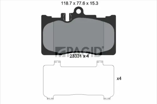 Bremsbelagsatz, Scheibenbremse Vorderachse PAGID T1294N Bild Bremsbelagsatz, Scheibenbremse Vorderachse PAGID T1294N
