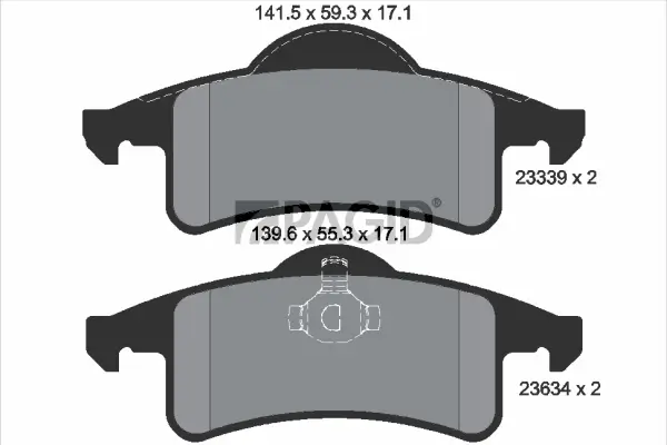 Bremsbelagsatz, Scheibenbremse Hinterachse PAGID T1297N