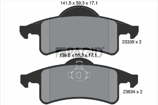 Bremsbelagsatz, Scheibenbremse Hinterachse PAGID T1297N Bild Bremsbelagsatz, Scheibenbremse Hinterachse PAGID T1297N