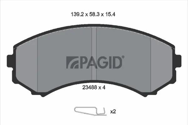 Bremsbelagsatz, Scheibenbremse Vorderachse PAGID T1250N