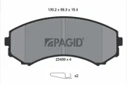 Bremsbelagsatz, Scheibenbremse Vorderachse PAGID T1250N