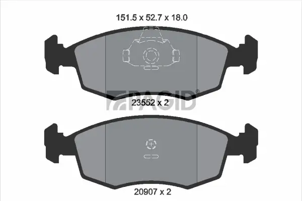 Bremsbelagsatz, Scheibenbremse Vorderachse PAGID T1216N