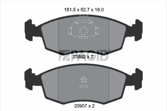 Bremsbelagsatz, Scheibenbremse Vorderachse PAGID T1216N Bild Bremsbelagsatz, Scheibenbremse Vorderachse PAGID T1216N