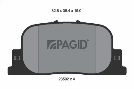 Bremsbelagsatz, Scheibenbremse Hinterachse PAGID T1308N Bild Bremsbelagsatz, Scheibenbremse Hinterachse PAGID T1308N