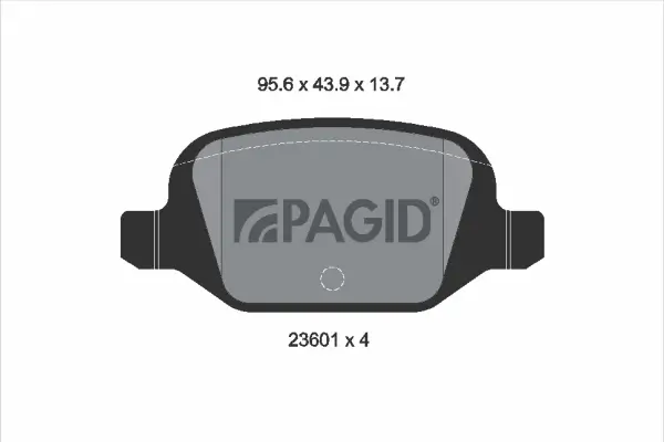 Bremsbelagsatz, Scheibenbremse Hinterachse PAGID T1260N
