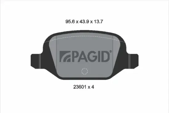 Bremsbelagsatz, Scheibenbremse Hinterachse PAGID T1260N Bild Bremsbelagsatz, Scheibenbremse Hinterachse PAGID T1260N