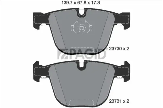 Bremsbelagsatz, Scheibenbremse Hinterachse PAGID T1389N Bild Bremsbelagsatz, Scheibenbremse Hinterachse PAGID T1389N