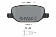 Bremsbelagsatz, Scheibenbremse Hinterachse PAGID T1568N