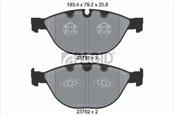Bremsbelagsatz, Scheibenbremse Vorderachse PAGID T1550N