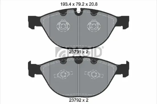 Bremsbelagsatz, Scheibenbremse Vorderachse PAGID T1550N Bild Bremsbelagsatz, Scheibenbremse Vorderachse PAGID T1550N