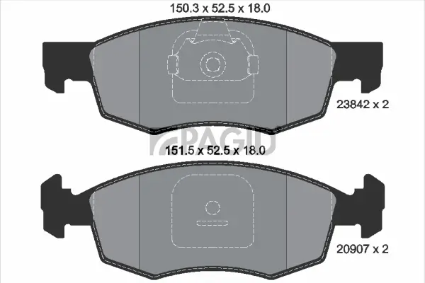 Bremsbelagsatz, Scheibenbremse Vorderachse PAGID T1345N
