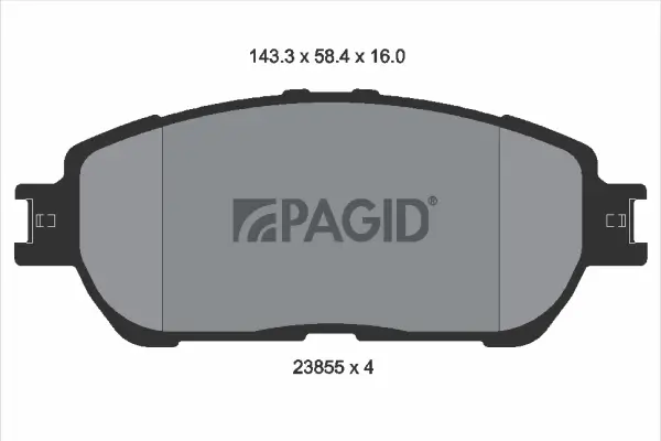 Bremsbelagsatz, Scheibenbremse Vorderachse PAGID T1828N