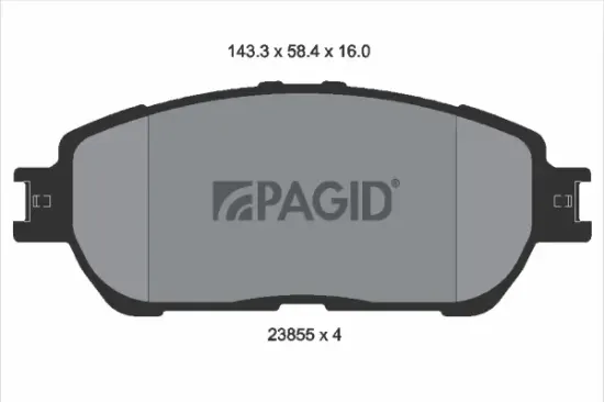 Bremsbelagsatz, Scheibenbremse Vorderachse PAGID T1828N Bild Bremsbelagsatz, Scheibenbremse Vorderachse PAGID T1828N