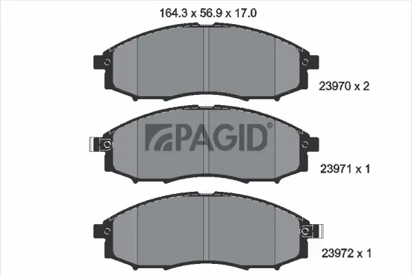 Bremsbelagsatz, Scheibenbremse Vorderachse PAGID T1384N