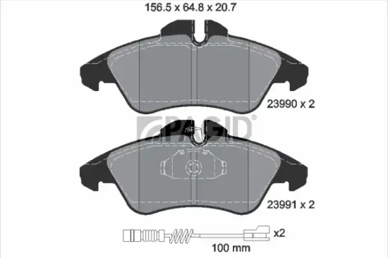 Bremsbelagsatz, Scheibenbremse Vorderachse PAGID T1835N Bild Bremsbelagsatz, Scheibenbremse Vorderachse PAGID T1835N