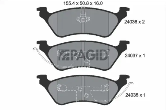 Bremsbelagsatz, Scheibenbremse Hinterachse PAGID T1421N Bild Bremsbelagsatz, Scheibenbremse Hinterachse PAGID T1421N