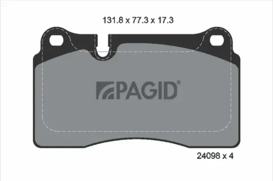 Bremsbelagsatz, Scheibenbremse Vorderachse PAGID T1499N Bild Bremsbelagsatz, Scheibenbremse Vorderachse PAGID T1499N
