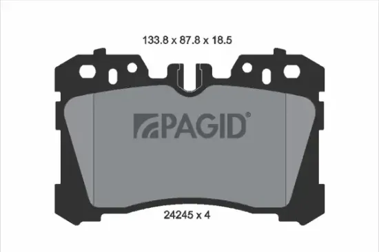Bremsbelagsatz, Scheibenbremse Vorderachse PAGID T1561N Bild Bremsbelagsatz, Scheibenbremse Vorderachse PAGID T1561N