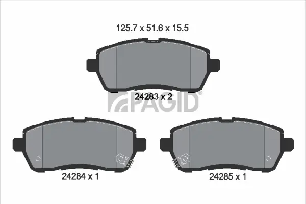 Bremsbelagsatz, Scheibenbremse Vorderachse PAGID T1778N