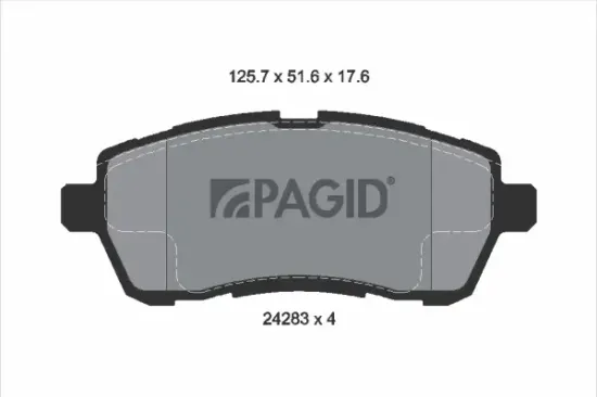 Bremsbelagsatz, Scheibenbremse Vorderachse PAGID T1687N Bild Bremsbelagsatz, Scheibenbremse Vorderachse PAGID T1687N