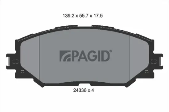 Bremsbelagsatz, Scheibenbremse Vorderachse PAGID T1580N Bild Bremsbelagsatz, Scheibenbremse Vorderachse PAGID T1580N